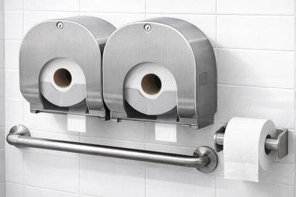 WC Jumbo-Rollen 2-lagig – 6 Stück | Ø Kern 60 mm | Weiß