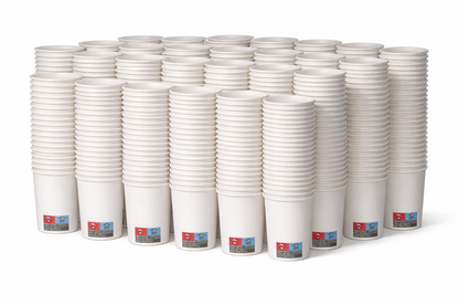 Kaffeebecher To Go 200 ml (8 oz) Weiß | Einweg-Pappbecher für Heißgetränke
