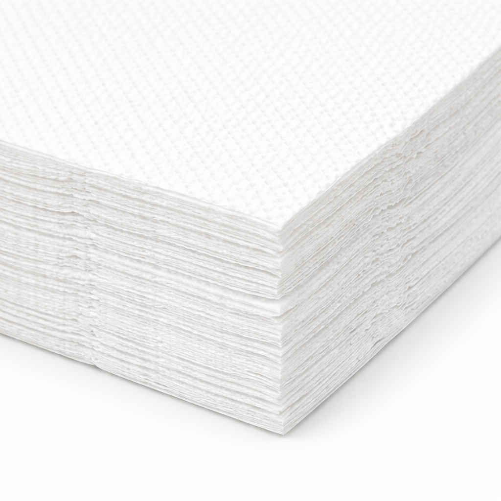 Servietten 1/4-Falz 33×33 cm | 1-lagig | Weiß | Gastronomie