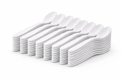 Plastikbesteck Weiß – Messer, Gabel, Löffel | Einweg-Set für Catering & Events
