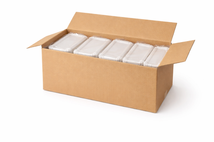Pappteller rechteckig 20 × 16 cm | Einweg-Servierschale aus Pappe
