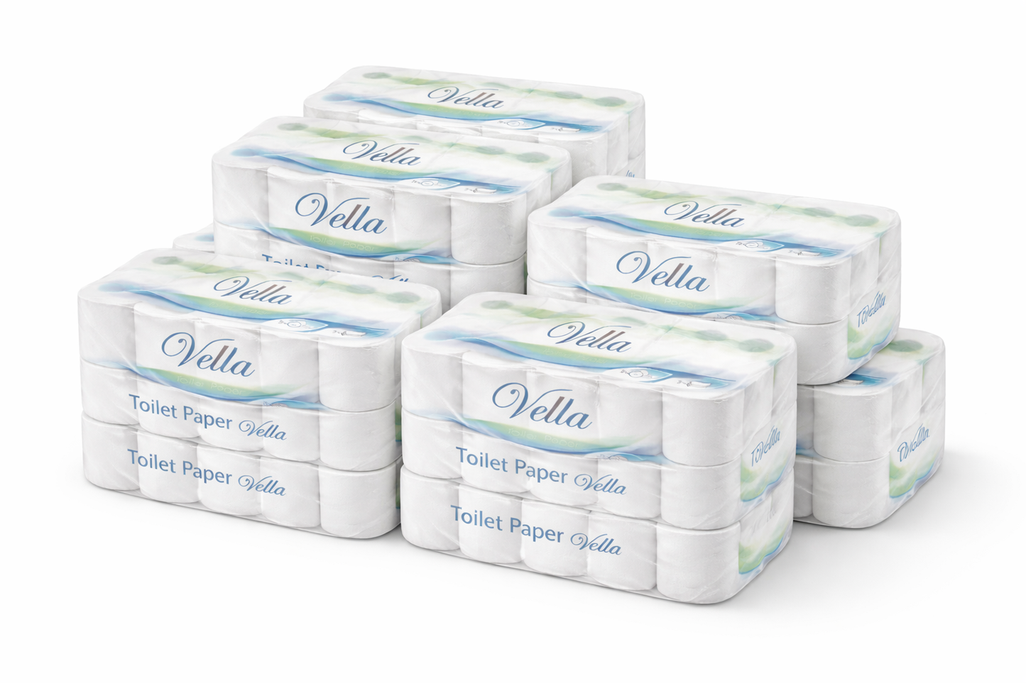 Vella Toilettenpapier 3-lagig – 72 Rollen à 250 Blatt – Extra weich & reißfest