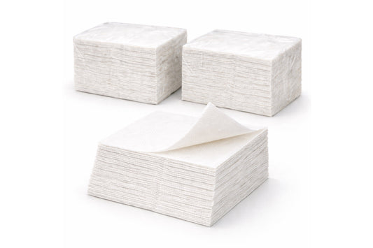 Servietten 1/4-Falz 33×33 cm | 1-lagig | Weiß | Gastronomie