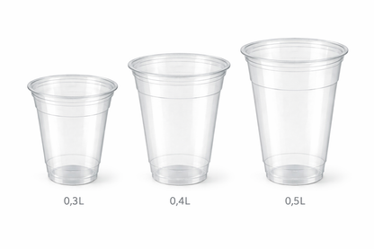 Smoothie Becher 400ml – Premium Kristallklar - Ideal für To-Go