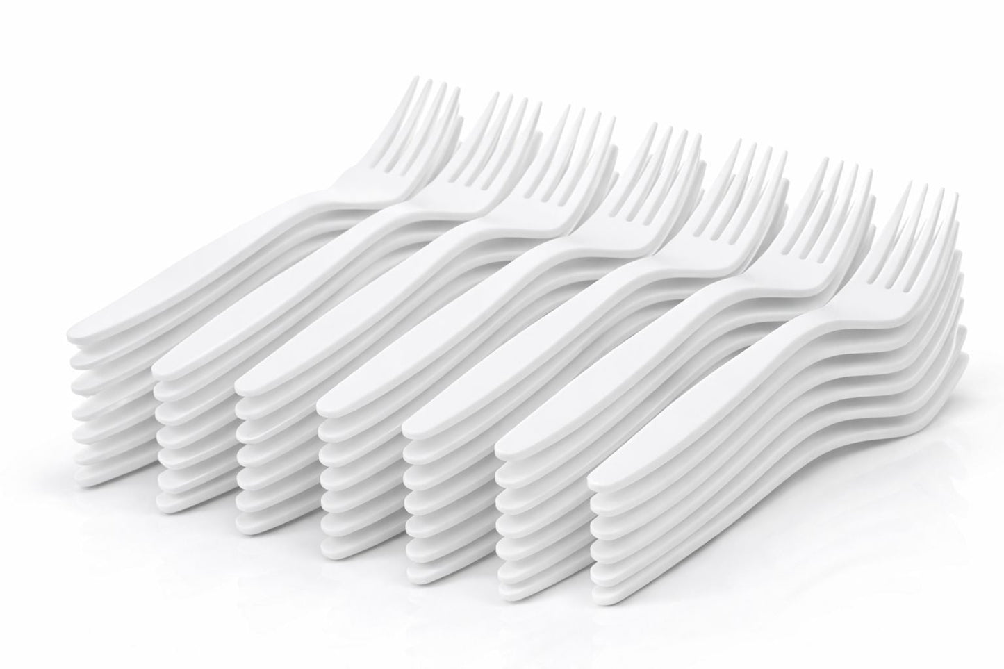 Plastikbesteck Weiß – Messer, Gabel, Löffel | Einweg-Set für Catering & Events
